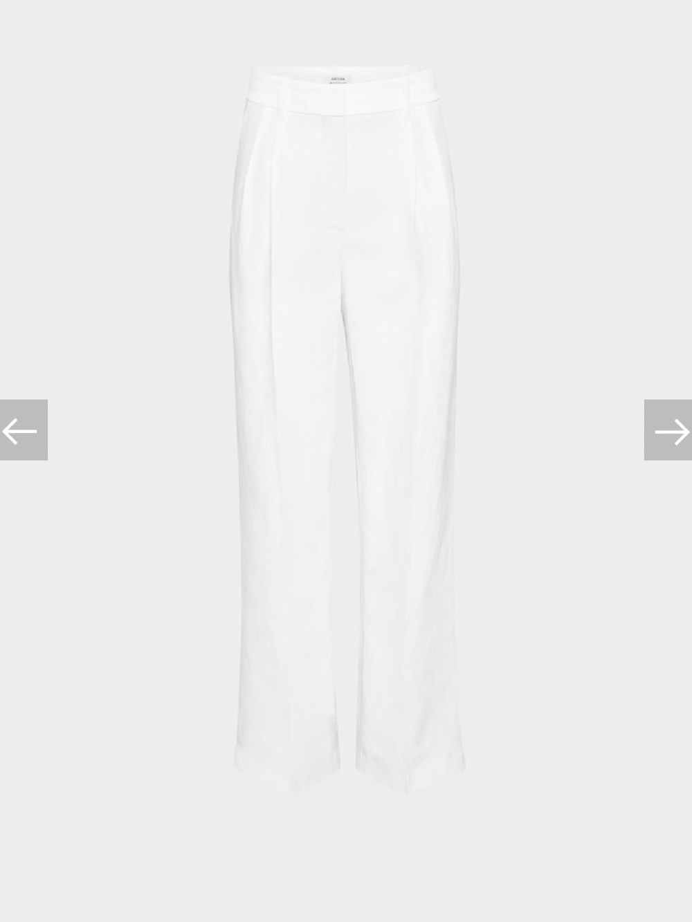 Aritzia Wilfred cruise linen white effortless pant 0 xs wide leg regular